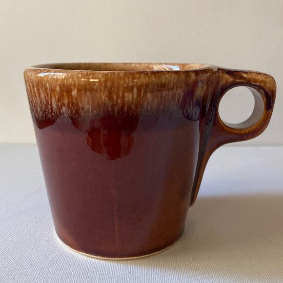 Vintage HULL OVEN PROOF Mug Brown Drip Glaze O Handle MCM Kitchen Coffee - Picture 1 of 10